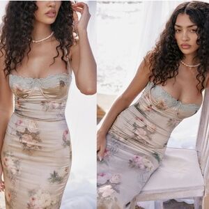 Flash sale! Venus vintage floral midi corset dress